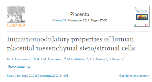 一文读懂｜ 胎盘间充质干细胞的免疫调节特性与疾病的治疗